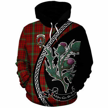 Morrison Family Crest Tartan Cotton Hoodie Alba Thistle Inspired