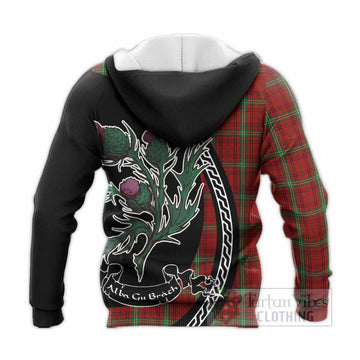 Morrison Family Crest Tartan Knitted Hoodie Alba Thistle Inspired