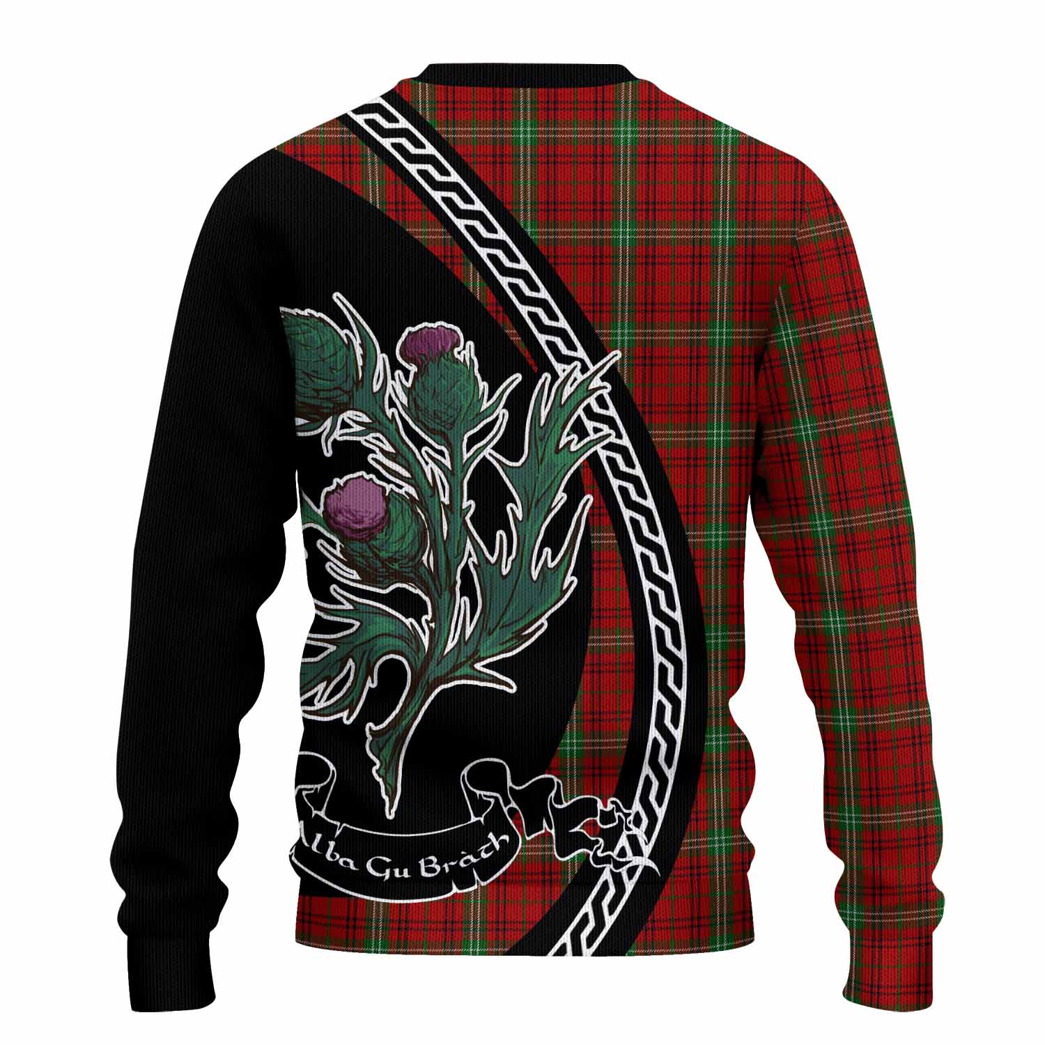 Morrison Family Crest Tartan Knitted Sweater Alba Thistle Inspired - Tartan Vibes Clothing