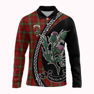 Morrison Family Crest Tartan Long Sleeve Polo Shirt Alba Thistle Inspired - Tartan Vibes Clothing