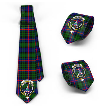 Morrison Modern Tartan Classic Necktie with Family Crest