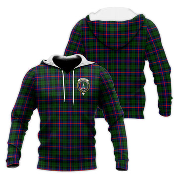 Morrison Modern Tartan Knitted Hoodie with Family Crest