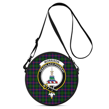 Morrison Modern Tartan Round Satchel Bags with Family Crest
