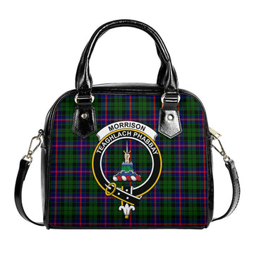 Morrison Modern Tartan Shoulder Handbags with Family Crest