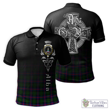 Morrison Modern Tartan Polo Shirt Featuring Alba Gu Brath Family Crest Celtic Inspired