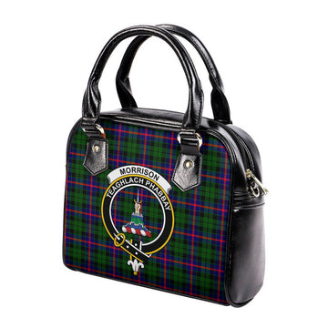 Morrison Modern Tartan Shoulder Handbags with Family Crest