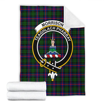 Morrison Modern Tartan Blanket with Family Crest
