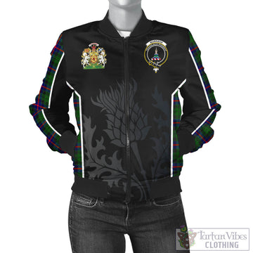 Morrison Modern Tartan Bomber Jacket with Family Crest and Scottish Thistle Vibes Sport Style