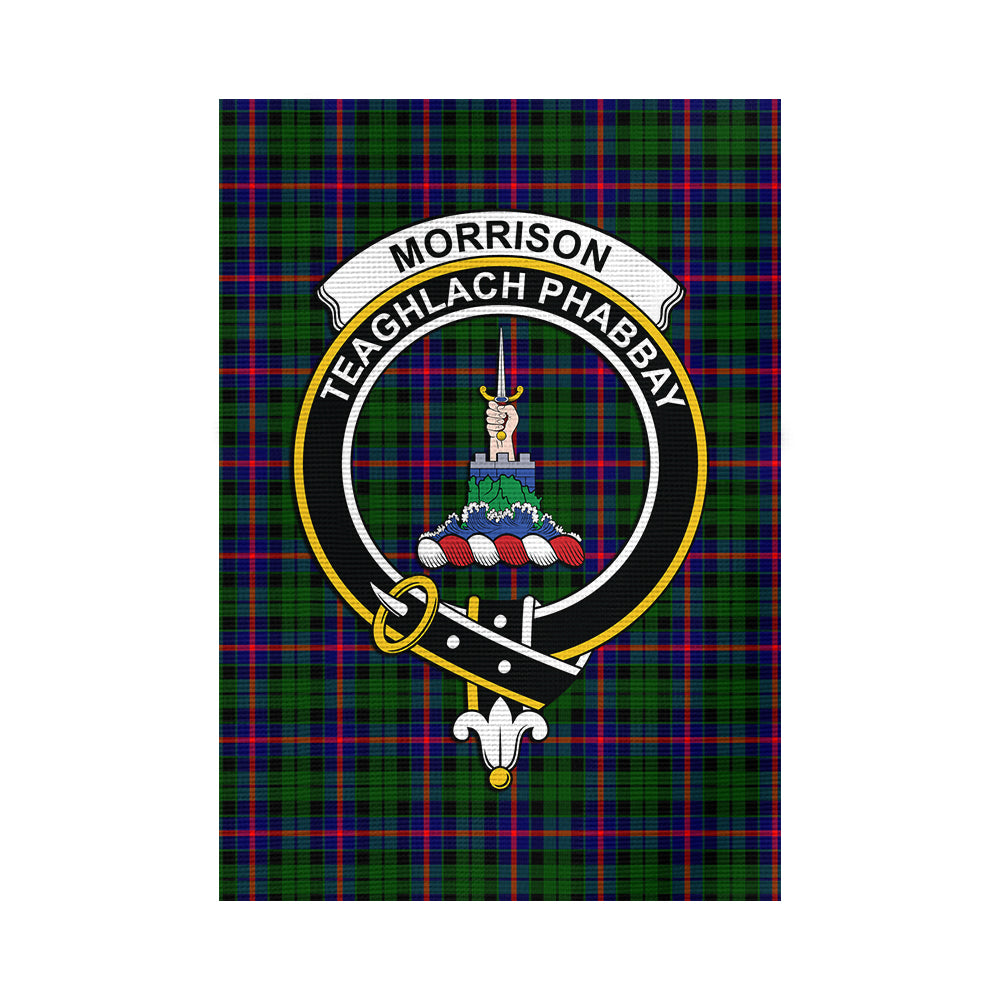 morrison-modern-tartan-flag-with-family-crest
