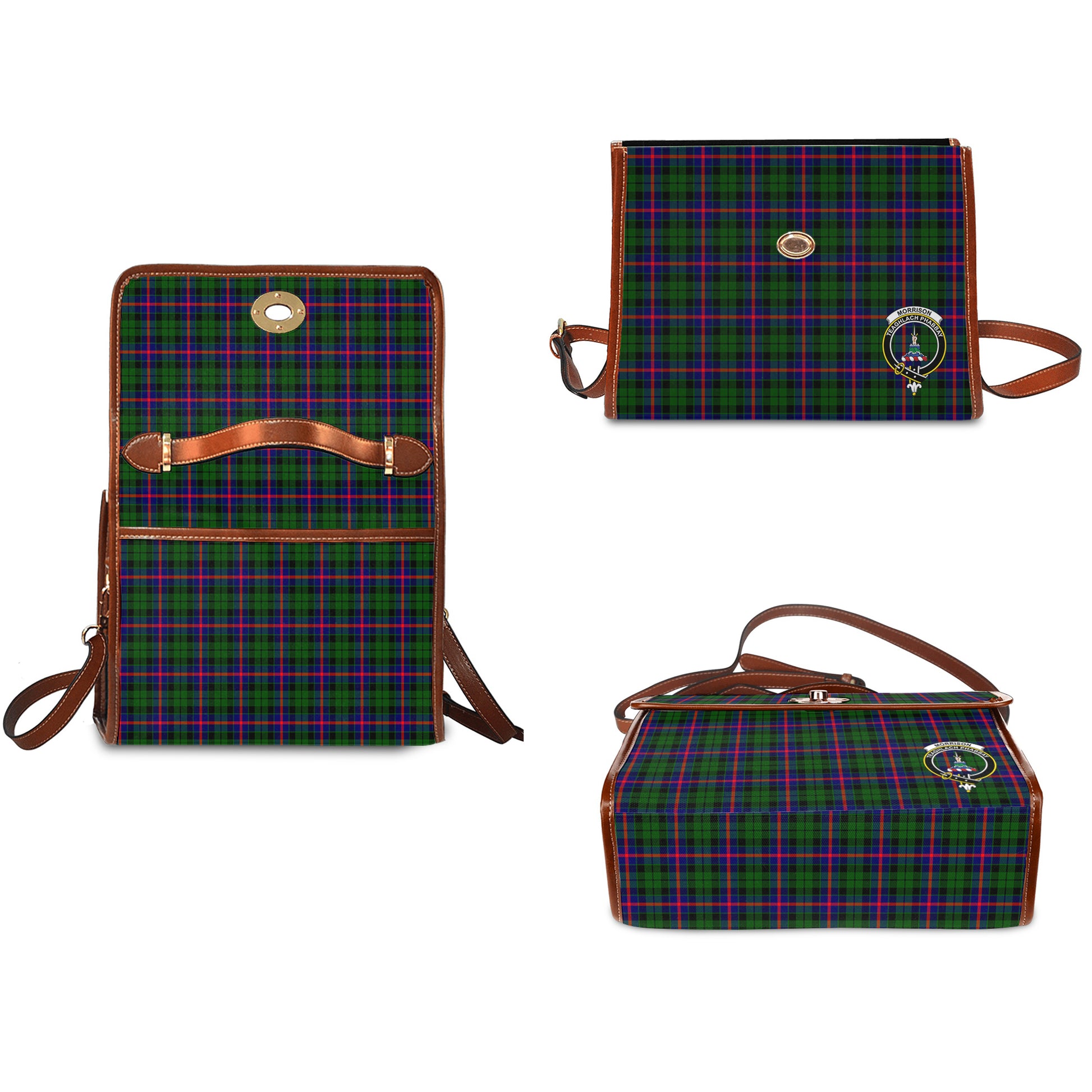 morrison-modern-tartan-leather-strap-waterproof-canvas-bag-with-family-crest