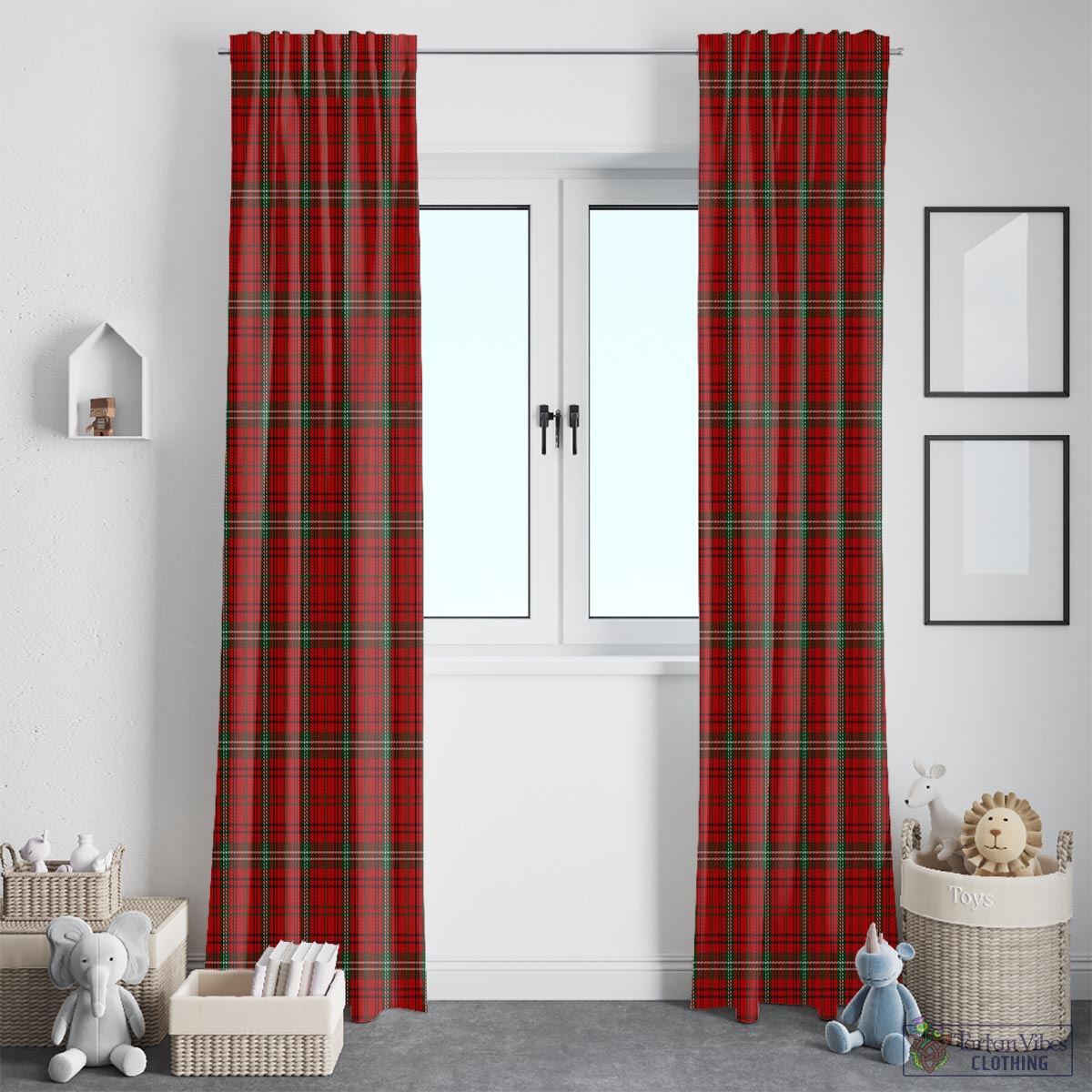 Morrison Red Tartan Window Curtain