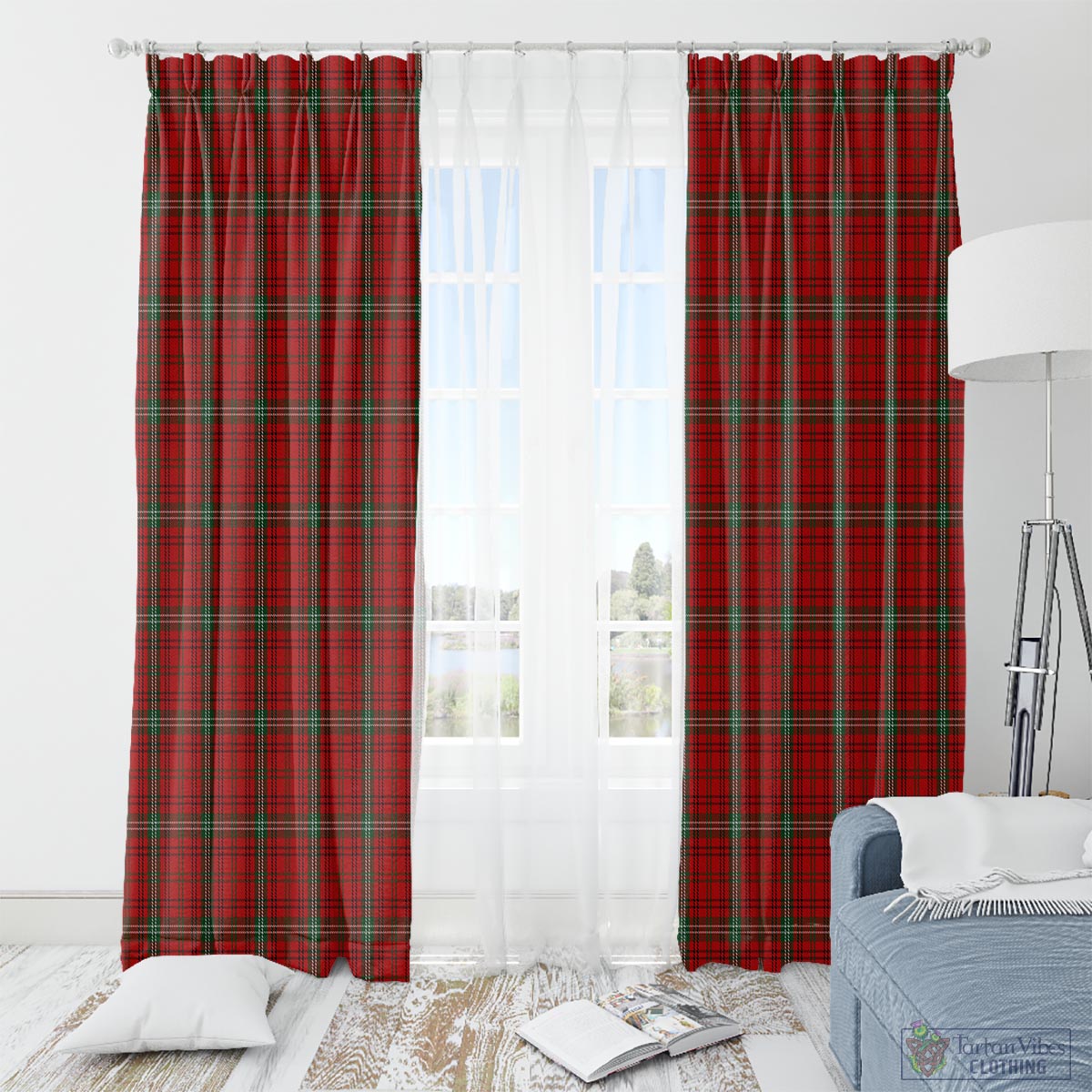 Morrison Red Tartan Window Curtain