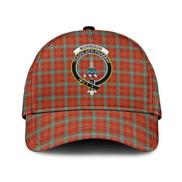 Morrison Red Ancient Tartan Classic Cap with Family Crest