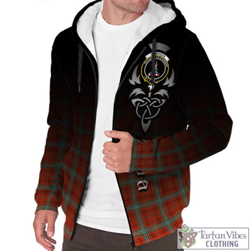 Morrison Red Ancient Tartan Sherpa Hoodie Featuring Alba Gu Brath Family Crest Celtic Inspired