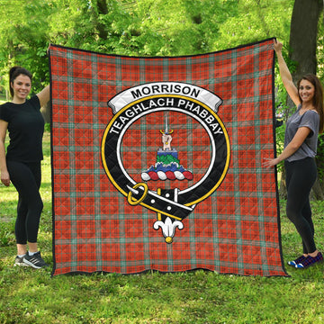 morrison-red-ancient-tartan-quilt-with-family-crest