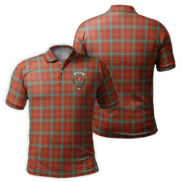 Morrison Red Ancient Tartan Men's Polo Shirt with Family Crest