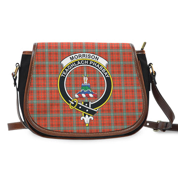 Morrison Red Ancient Tartan Saddle Bag with Family Crest