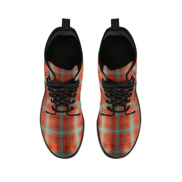 Morrison Red Ancient Tartan Leather Boots