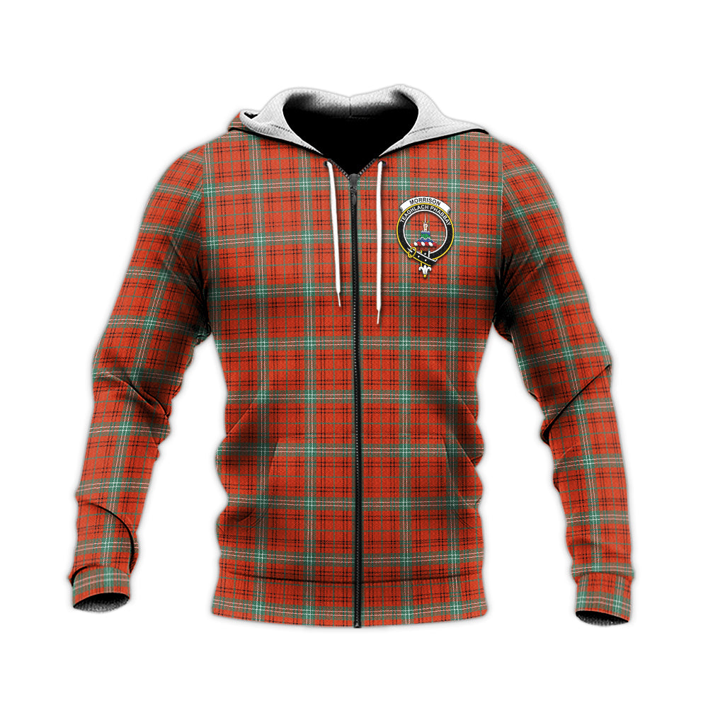 morrison-red-ancient-tartan-knitted-hoodie-with-family-crest