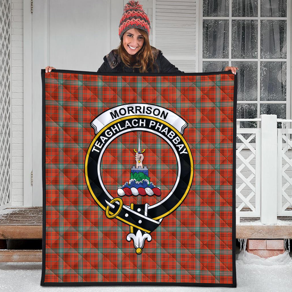morrison-red-ancient-tartan-quilt-with-family-crest