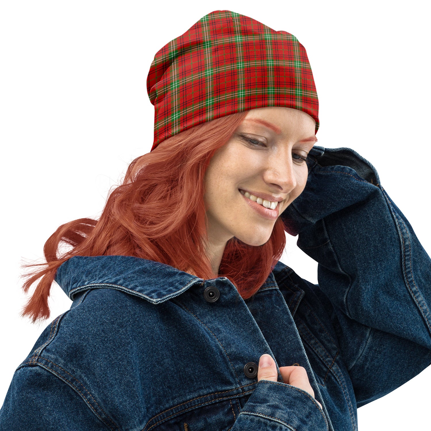 morrison-red-modern-tartan-beanies-hat