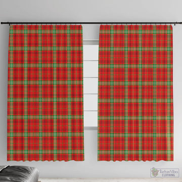Morrison Red Modern Tartan Window Curtain