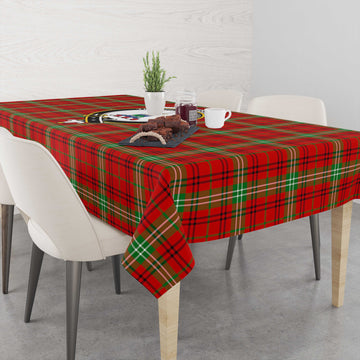 Morrison Red Modern Tatan Tablecloth with Family Crest