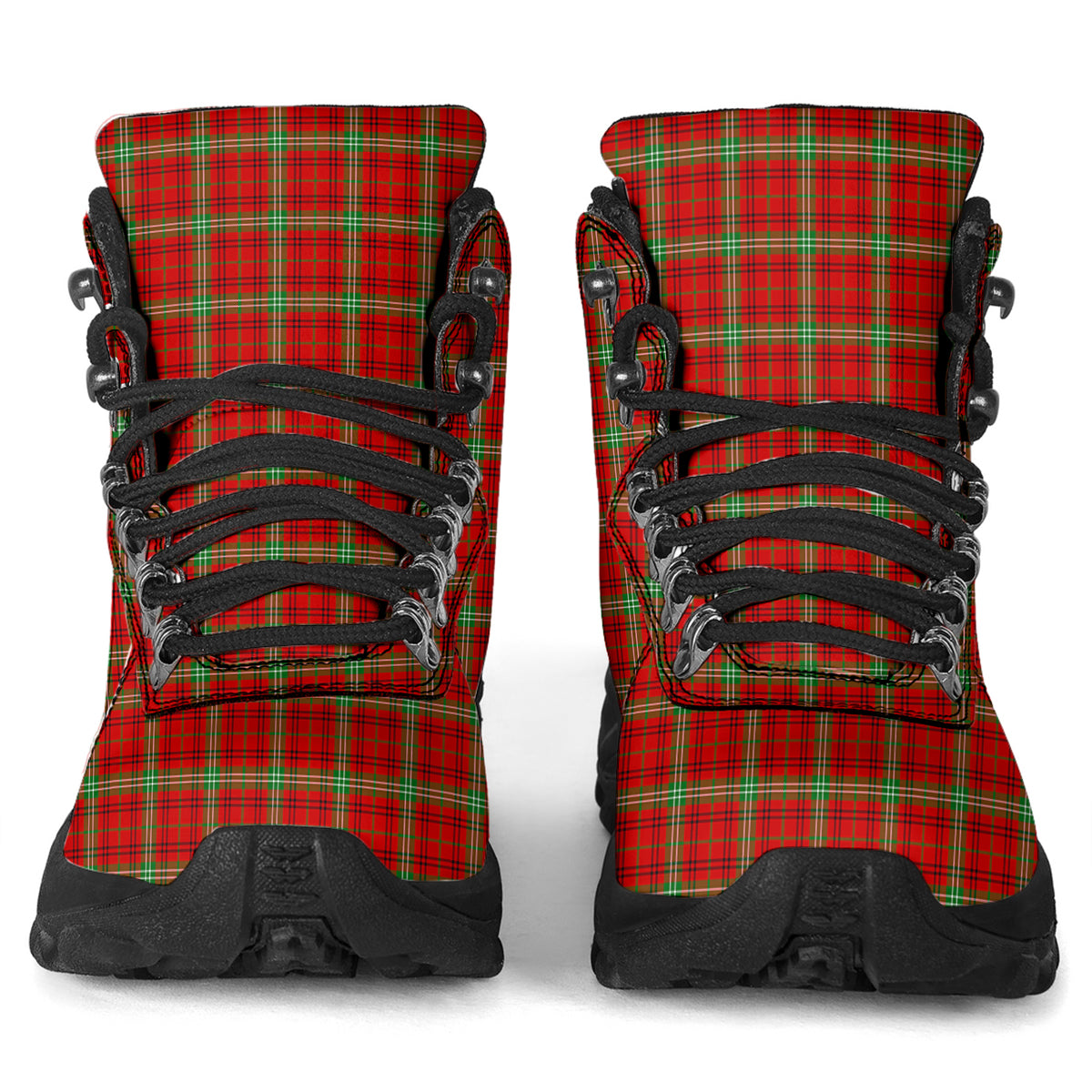 Morrison Red Modern Tartan Alpine Boots - Tartanvibesclothing
