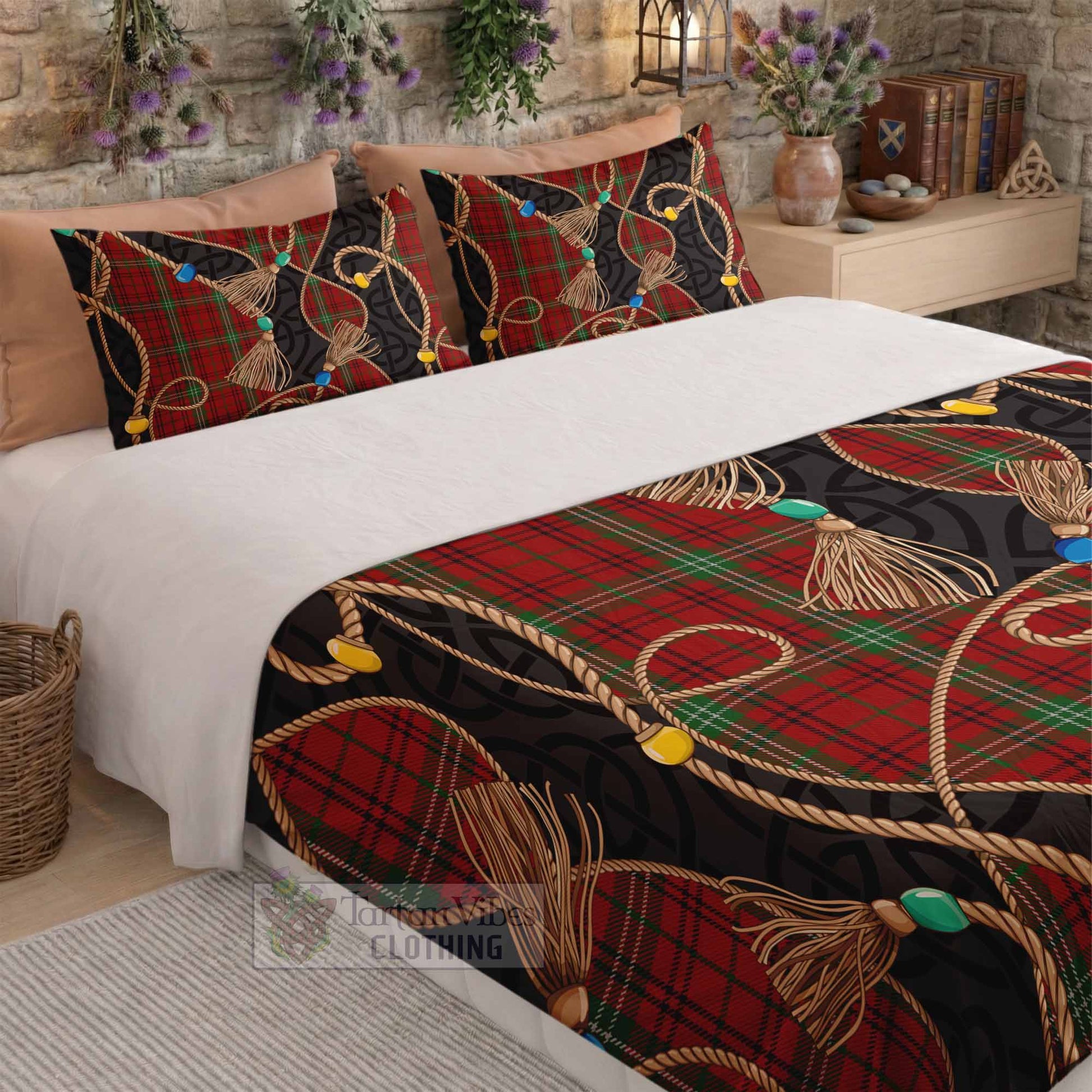 Morrison Scottish Tartan Twisted Ropes Stylized Bedding Set - Tartan Vibes Clothing