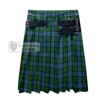 Morrison Society Tartan Men's Pleated Skirt - Fashion Casual Retro Scottish Kilt Style