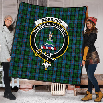 Morrison Society Tartan Quilt with Family Crest