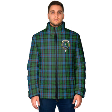 Morrison Society Tartan Padded Jacket with Family Crest