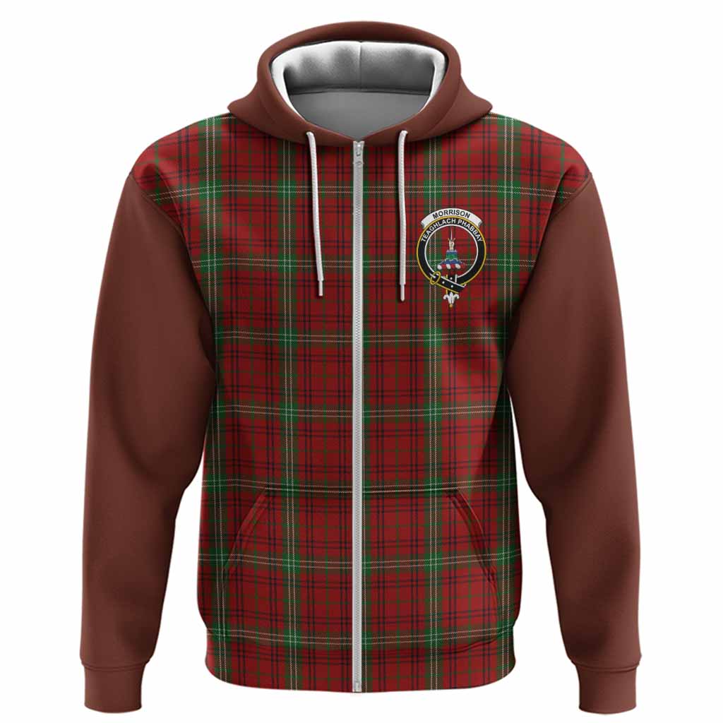 Morrison Tartan Accent Hoodie with Family Crest