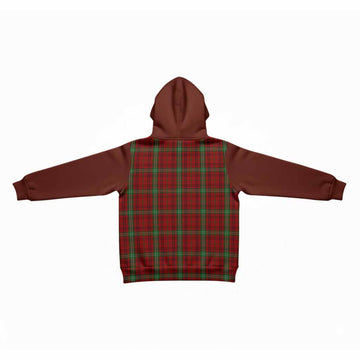 Morrison Tartan Accent Kid Hoodie with Family Crest