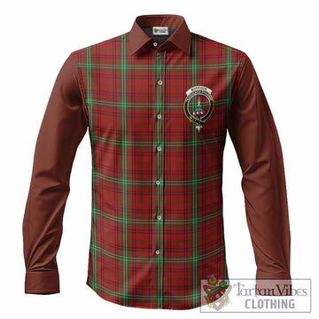 Morrison Tartan Accent Long Sleeve Button Shirts with Family Crest