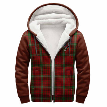 Morrison Tartan Accent Sherpa Hoodie with Family Crest