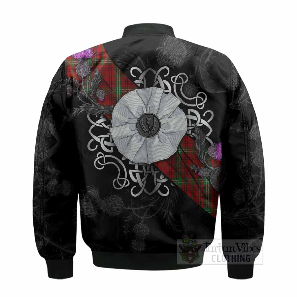 Morrison Tartan Bomber Jacket Jacobite White Rose - Tartan Vibes Clothing