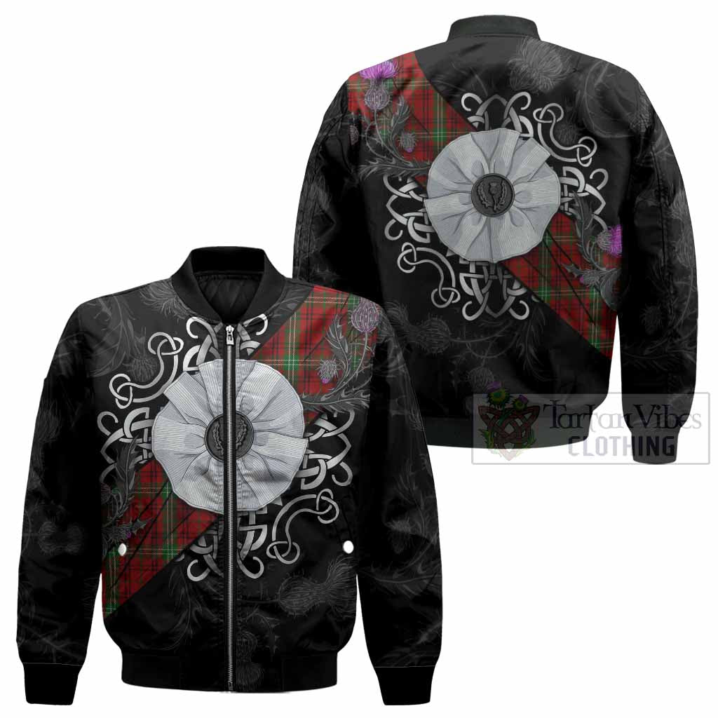 Morrison Tartan Bomber Jacket Jacobite White Rose - Tartan Vibes Clothing