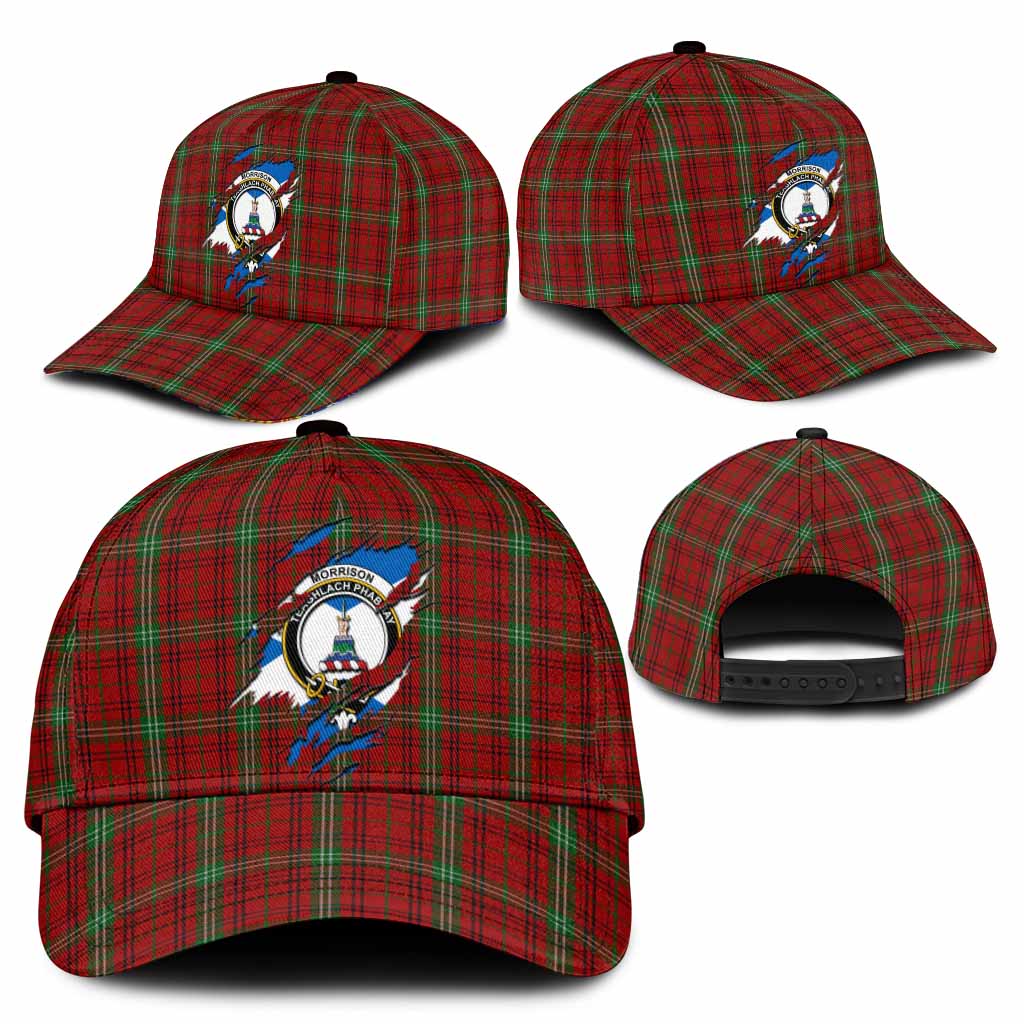 Morrison Tartan Classic Cap with Family Crest In Me Style