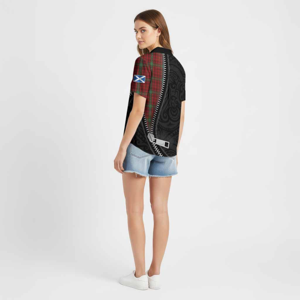 Morrison Tartan Cotton Hawaiian Shirt New Zealand Pattern Unique Zipper Stylized