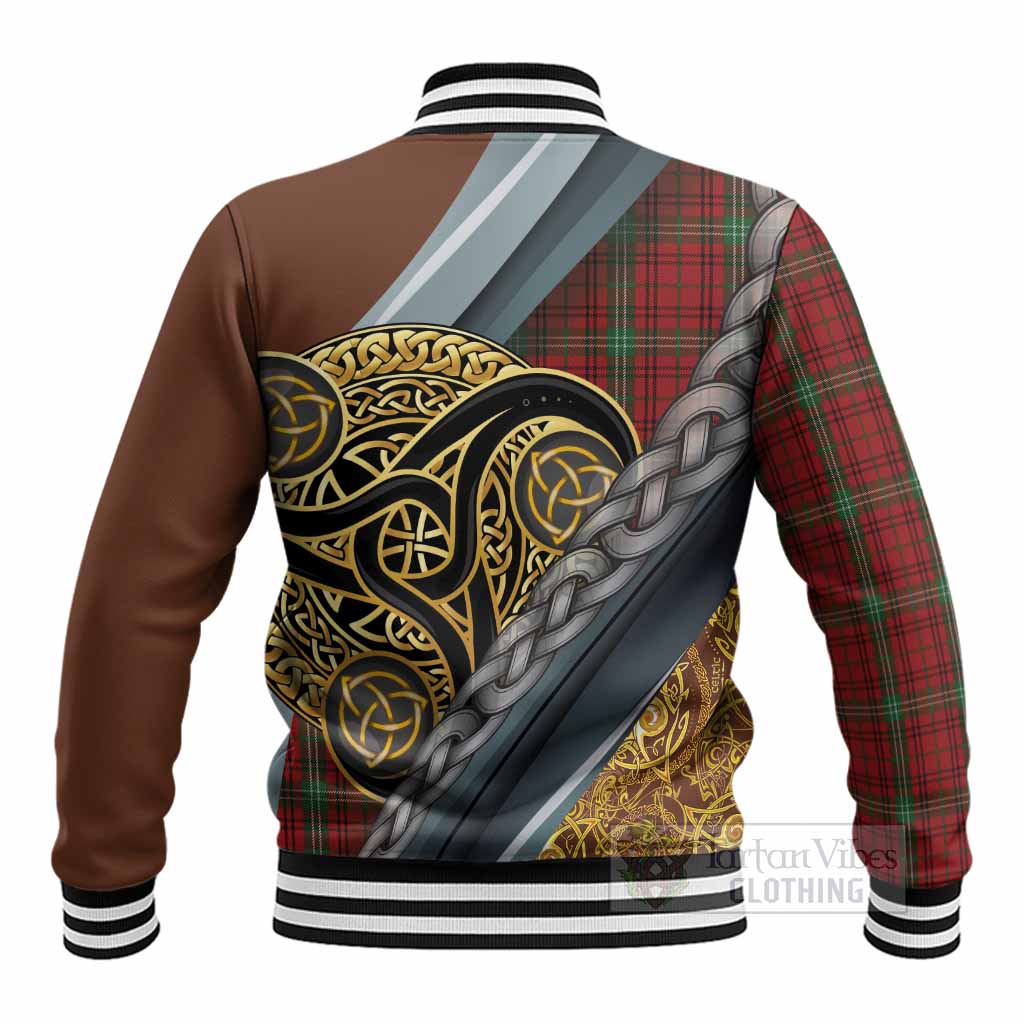 Morrison Tartan Crest Baseball Jacket Scottish Triskele Celtic