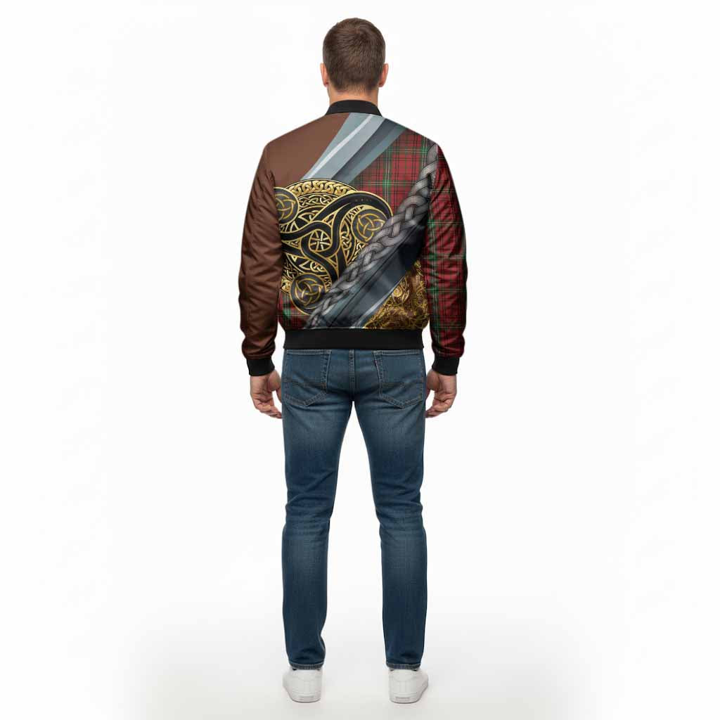Morrison Tartan Crest Bomber Jacket Scottish Triskele Celtic