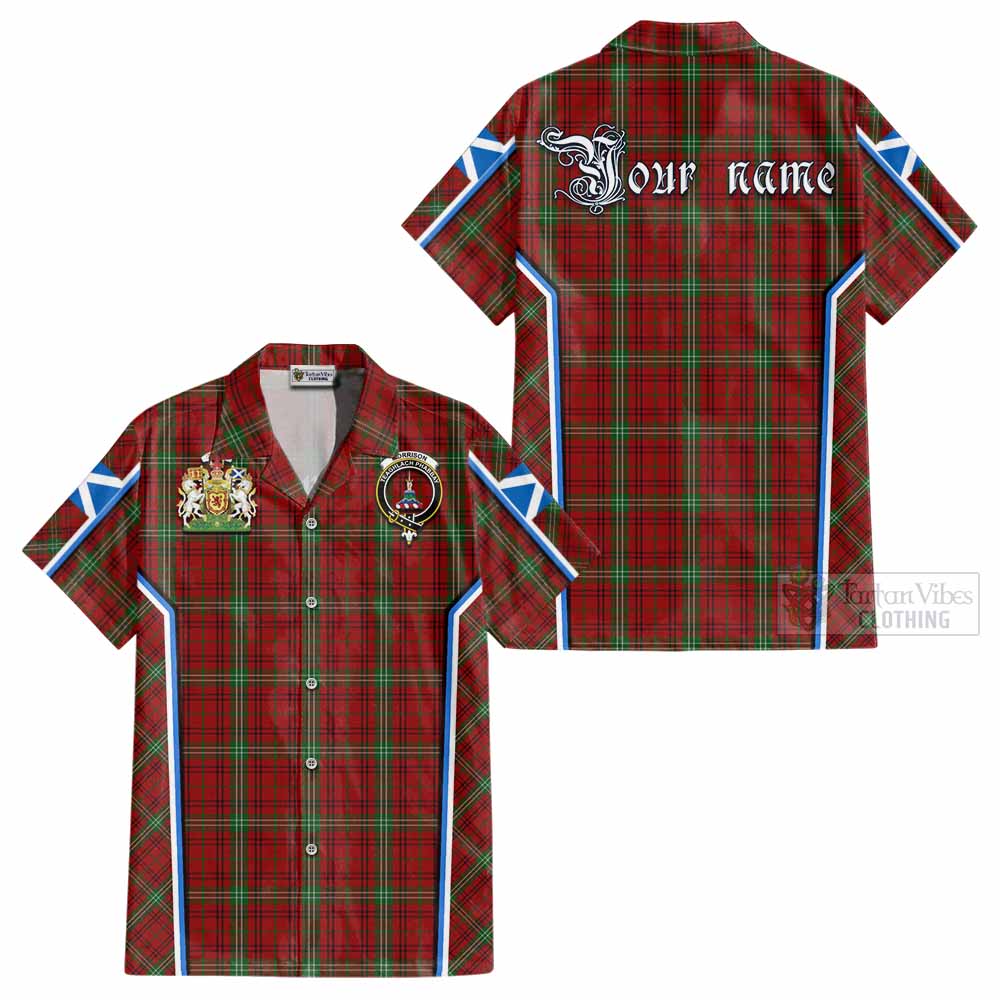 Morrison Tartan Crest Cotton Hawaiian Shirt Scotland Coat of Arm Flag Style - Tartan Vibes Clothing