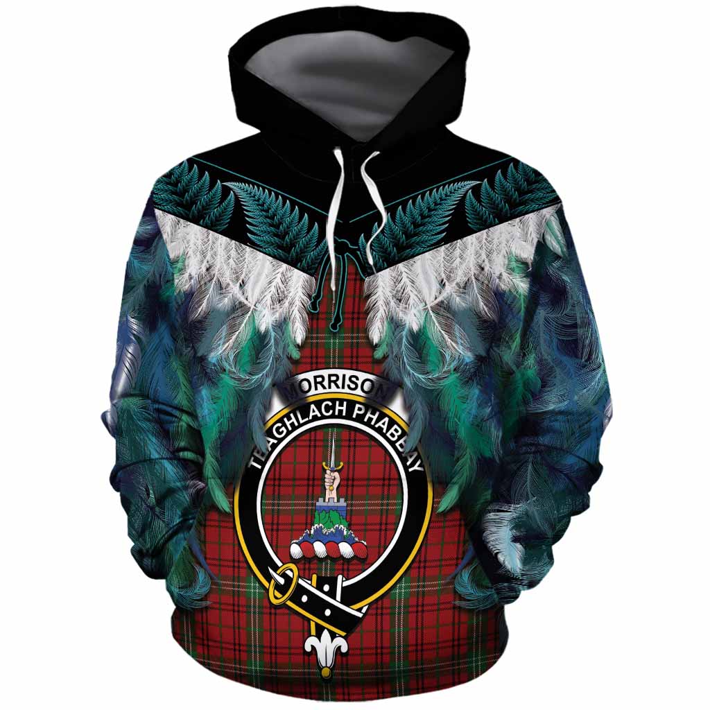 Morrison Tartan Crest Cotton Hoodie New Zealand Maori Korowai Cloak
