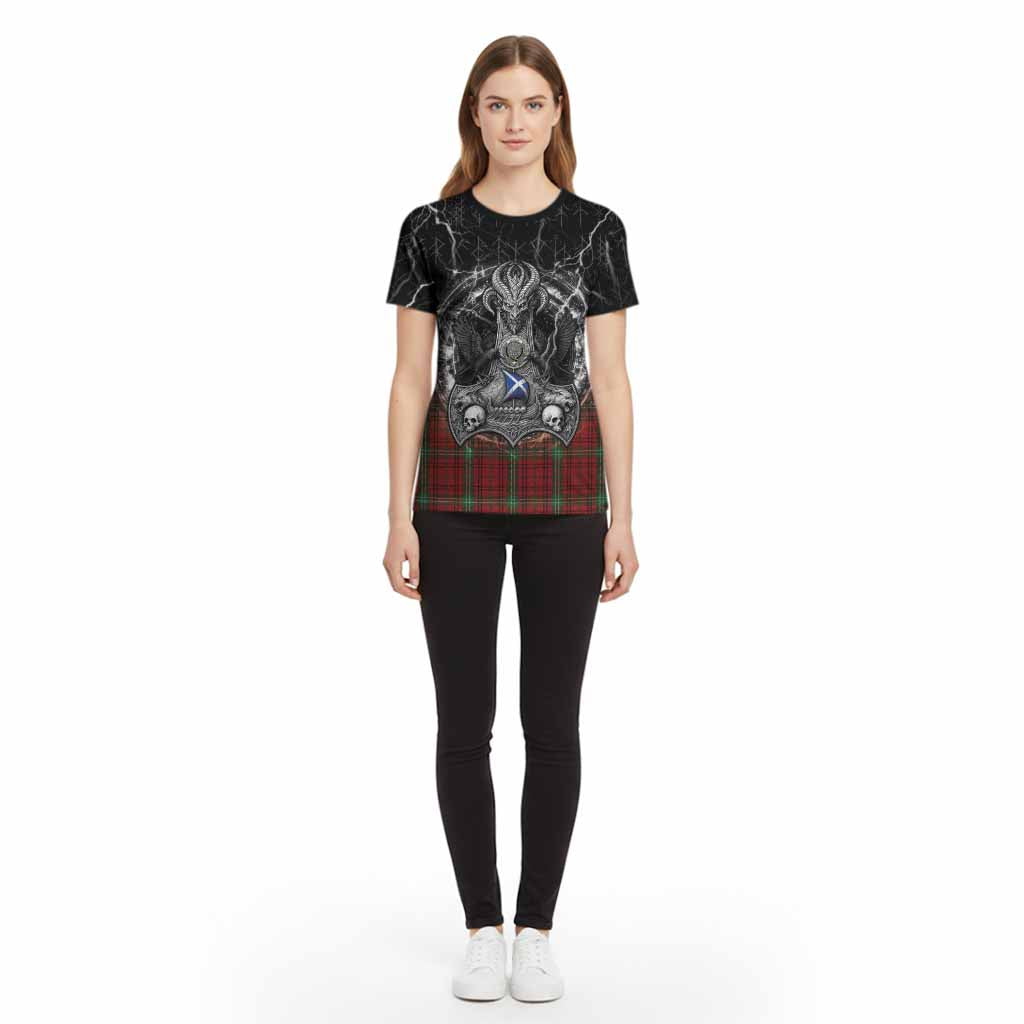 Morrison Tartan Crest Cotton T-shirt Celtic Odin's Raven Legacy
