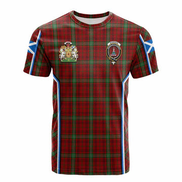 Morrison Tartan Crest Cotton T-shirt Scotland Coat of Arm Flag Style