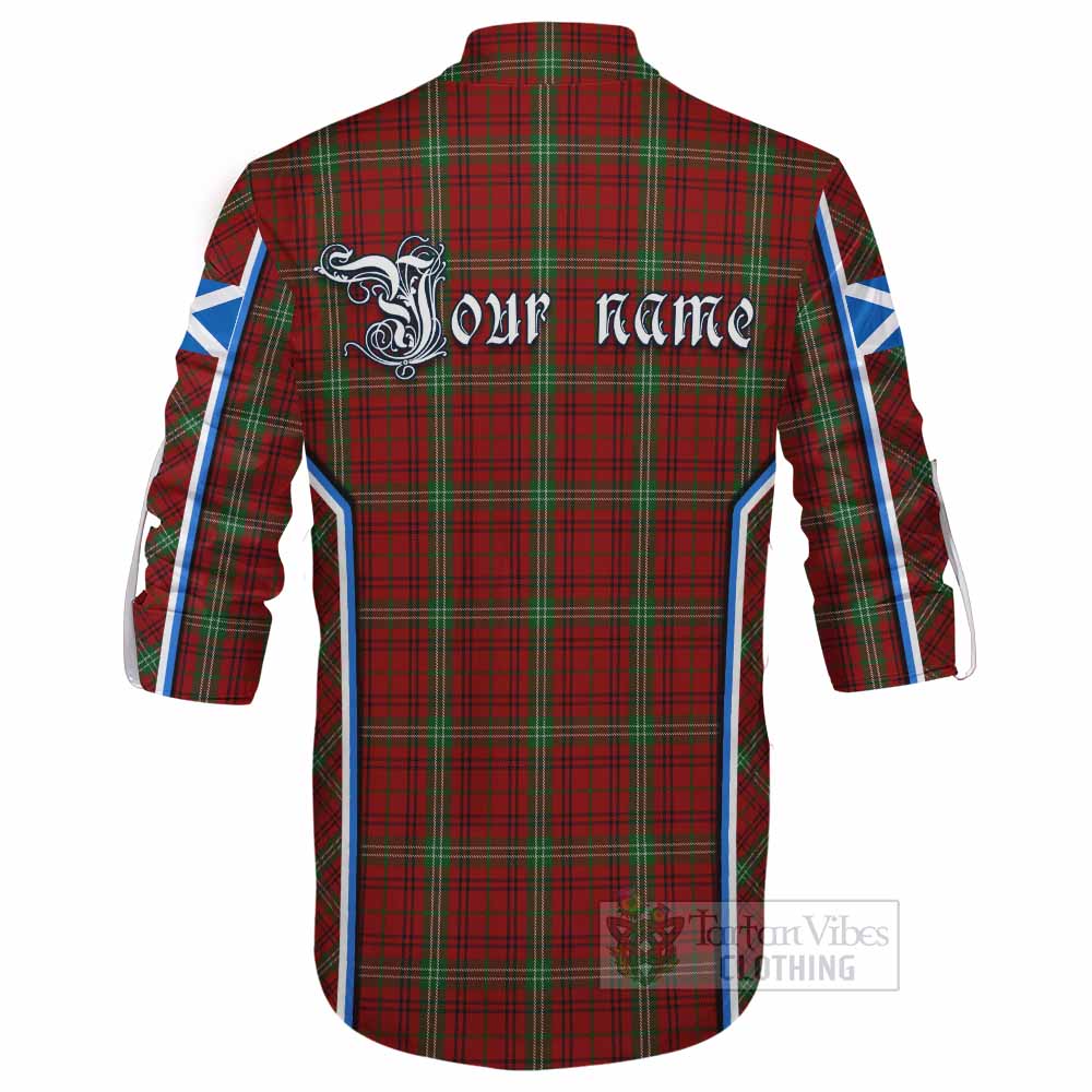 Morrison Tartan Crest Ghillie Kilt Shirt Scotland Coat of Arm Flag Style - Tartan Vibes Clothing