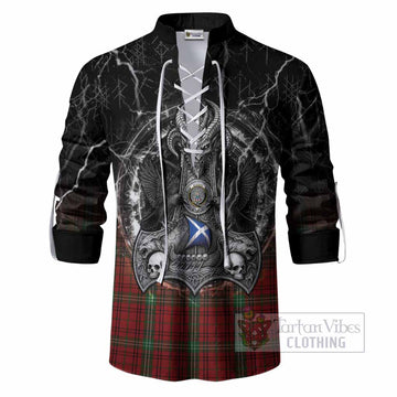 Morrison Tartan Crest Ghillie Shirt Celtic Odin's Raven Legacy