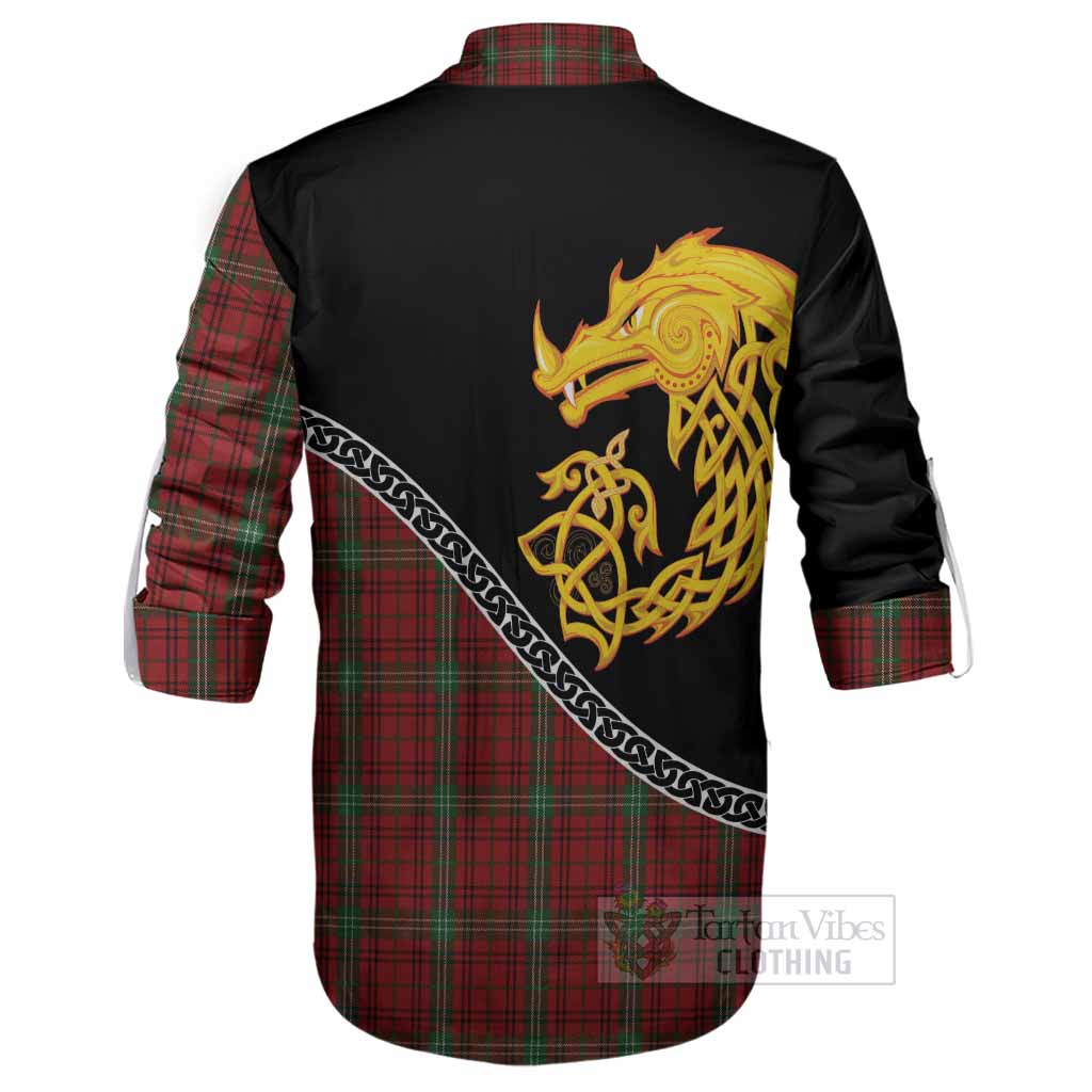 Morrison Tartan Crest Ghillie Shirt Legendary Dragon Knot Half Style