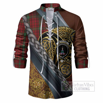 Morrison Tartan Crest Ghillie Shirt Scottish Triskele Celtic